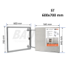 Inspection Door Magnetic Push Under Ceramic Tiles Steel Access Panel  BAULuke ST60x70