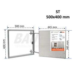 Inspection Door Magnetic Push Under Ceramic Tiles Steel Access Panel  BAULuke ST50x40 Inspection Door Magnetic Push Under Ceramic Tiles Steel Access Panel  BAULuke ST50x40