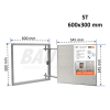 Inspection Door Magnetic Push Under Ceramic Tiles Steel Access Panel BAULuke ST60x30