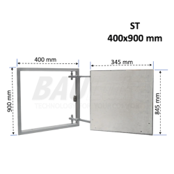 Inspection Door Magnetic Push Under Ceramic Tiles Steel Access Panel  BAULuke ST40x90 Inspection Door Magnetic Push Under Ceramic Tiles Steel Access Panel  BAULuke ST40x90