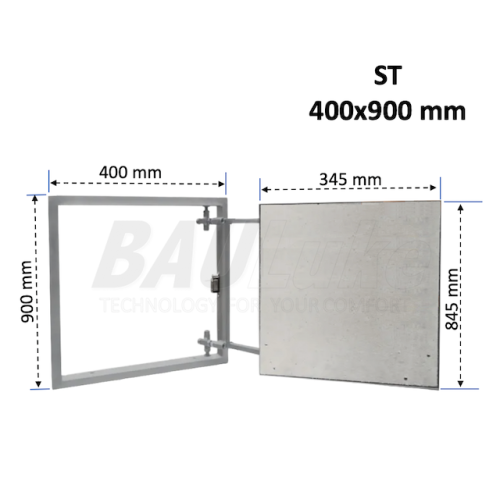 Inspection Door Magnetic Push Under Ceramic Tiles Steel Access Panel  BAULuke ST40x90