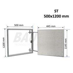 Inspection Door Magnetic Push Under Ceramic Tiles Steel Access Panel  BAULuke ST50x120 Inspection Door Magnetic Push Under Ceramic Tiles Steel Access Panel  BAULuke ST50x120