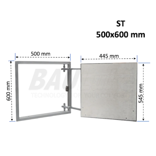 Inspection Door Magnetic Push Under Ceramic Tiles Steel Access Panel  BAULuke ST50x60