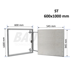 Inspection Door Magnetic Push Under Ceramic Tiles Steel Access Panel  BAULuke ST60x100 Inspection Door Magnetic Push Under Ceramic Tiles Steel Access Panel  BAULuke ST60x100
