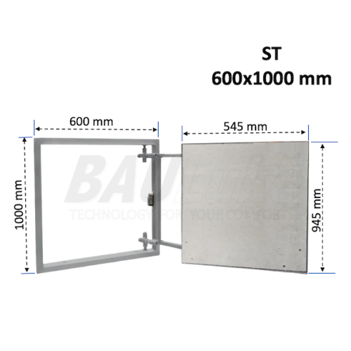 Inspection Door Magnetic Push Under Ceramic Tiles Steel Access Panel  BAULuke ST60x100
