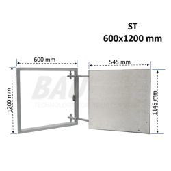 Inspection Door Magnetic Push Under Ceramic Tiles Steel Access Panel  BAULuke ST60x120 Inspection Door Magnetic Push Under Ceramic Tiles Steel Access Panel  BAULuke ST60x120