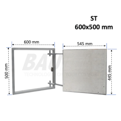 Inspection Door Magnetic Push Under Ceramic Tiles Steel Access Panel  BAULuke ST60x50 Inspection Door Magnetic Push Under Ceramic Tiles Steel Access Panel  BAULuke ST60x50