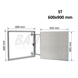 Inspection Door Magnetic Push Under Ceramic Tiles Steel Access Panel  BAULuke ST60x90 Inspection Door Magnetic Push Under Ceramic Tiles Steel Access Panel  BAULuke ST60x90