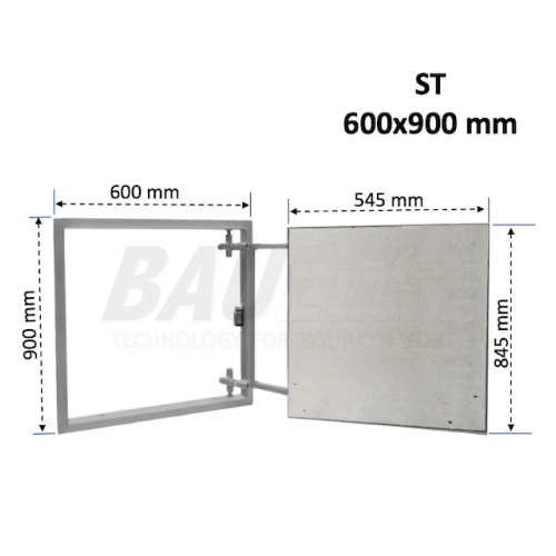 Inspection Door Magnetic Push Under Ceramic Tiles Steel Access Panel  BAULuke ST60x90