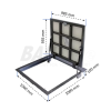 Floor hatch for tiles BAULuke G100x100