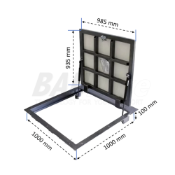 Floor hatch for tiles BAULuke G100x100 Floor hatch for tiles BAULuke G100x100