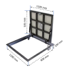 Люк напольный под плитку BAULuke G60x120P