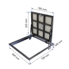 Floor hatch for tiles BAULuke G70x80P