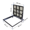 Люк напольный под плитку BAULuke G80x90P