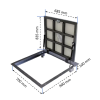 Floor hatch for tiles BAULuke G90x70P