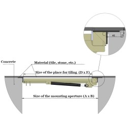 Floor hatch for tiles BAULuke G70x60P Floor hatch for tiles BAULuke G70x60P