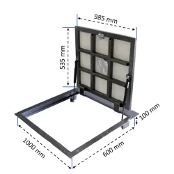 Grīdas revīzijas lūka zem flīzes BAULuke G60x100P